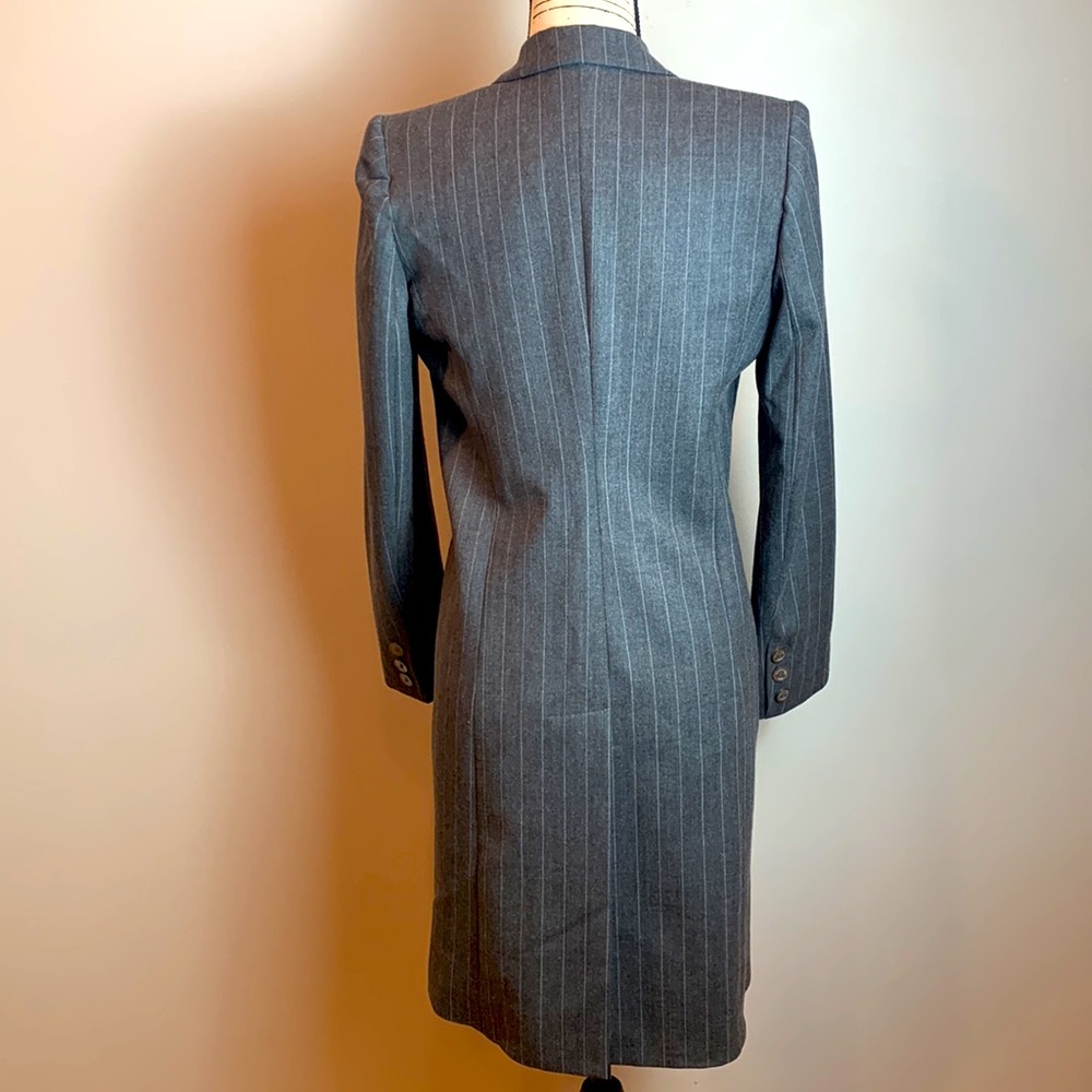 Vertigo Paris Gray Wool Pinstripe Long Blazer NEW! - Picture 6 of 10